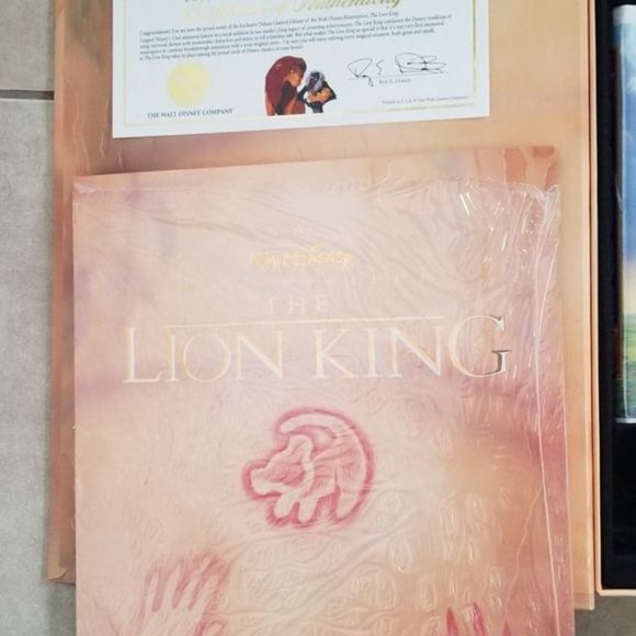 Disney's The Lion King Exclusive 1995 Deluxe Video Ed. Videocassette, Lithograph - Picture 3 of 5